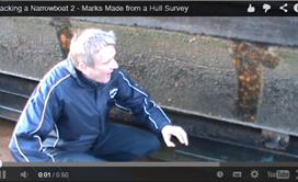 Blacking a Narrowboat 2 - Marks Made from a Hull Survey
