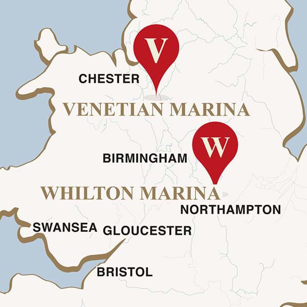 Whilton & Venetian on map
